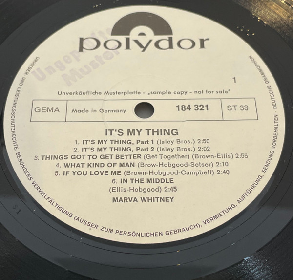 Marva Whitney - It's My Thing | Releases | Discogs