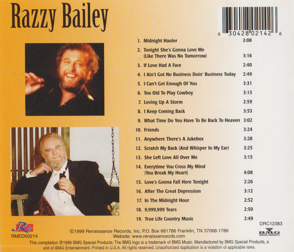 Album herunterladen Razzy Bailey - Anthology