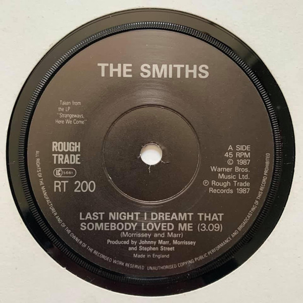 The Smiths - Last Night I Dreamt That Somebody Loved Me | Releases