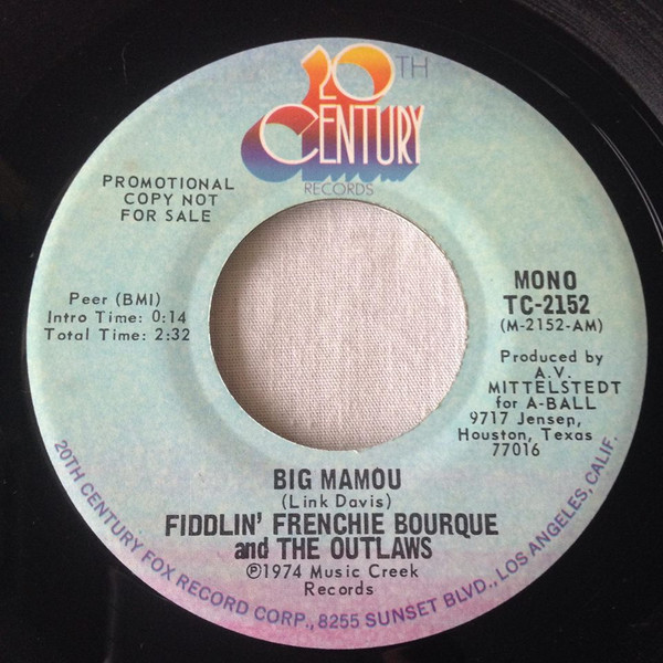 lataa albumi Fiddlin' Frenchie Bourque And The Outlaws - Big Mamou