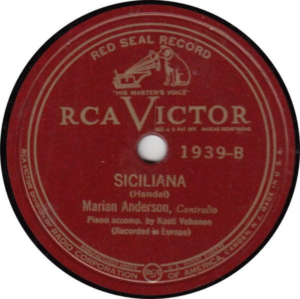 ladda ner album Marian Anderson - Komm Süsser Tod Come Sweet Death Siciliana