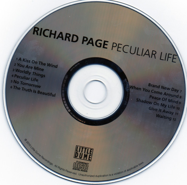 Richard Page – Peculiar Life (2010, Jewel Case Version, CD) - Discogs