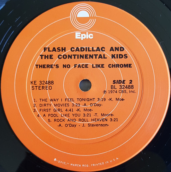 Flash Cadillac And The Continental Kids - There's No Face Like Chrome | Epic (KE 32488) - 4