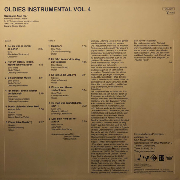 last ned album Orchester Arno Flor - Oldies Instrumental Vol 6