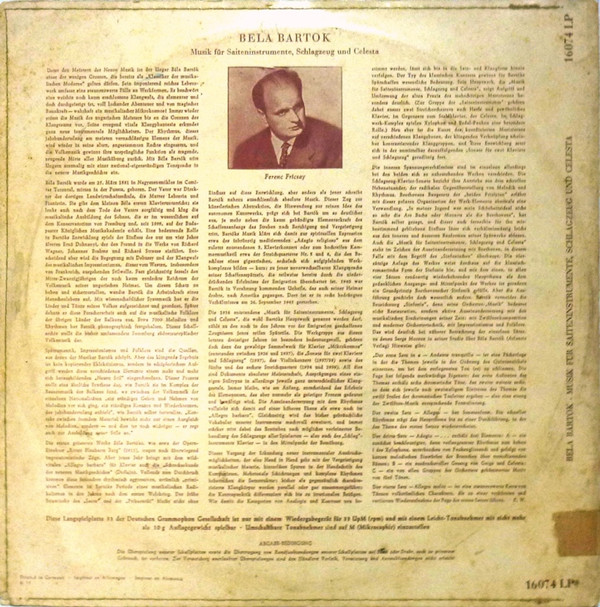 baixar álbum Béla Bartók RIAS SymphonieOrchester Berlin, Ferenc Fricsay - Musik Für Saiteninstrumente Schlagzeug Und Celesta