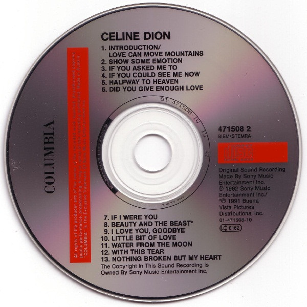 Celine Dion – Love Can Move Mountains (1992, CD) - Discogs