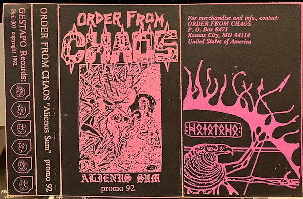 Order From Chaos – Alienus Sum (1992, White Cassette, Cassette) - Discogs