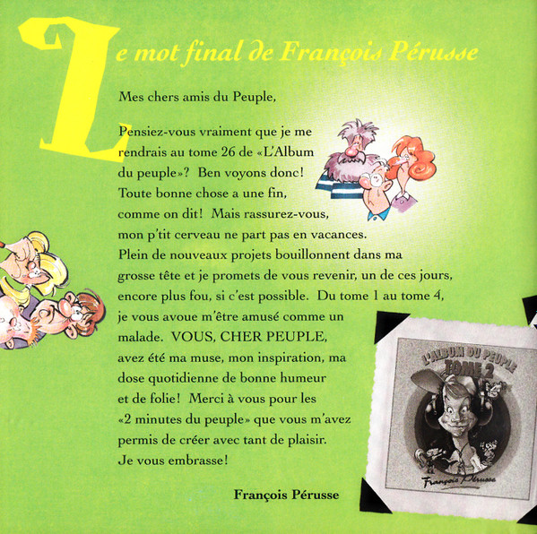 François Pérusse - L'Album Du Peuple Final - Tome 4 | Zero Musique (ZMSD 005) - 5