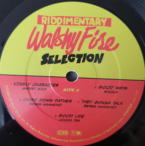 Walshy Fire - Riddimentary Selection | VP Records (VPGS7063) - 3