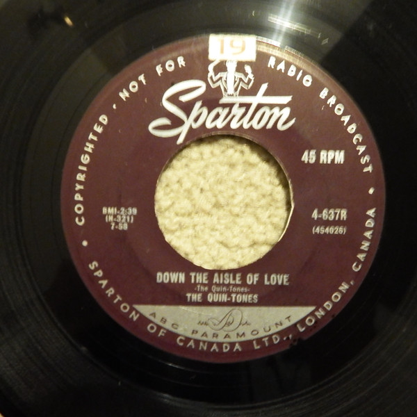 The Quin-Tones – Down The Aisle Of Love / Please Dear (1958, Vinyl