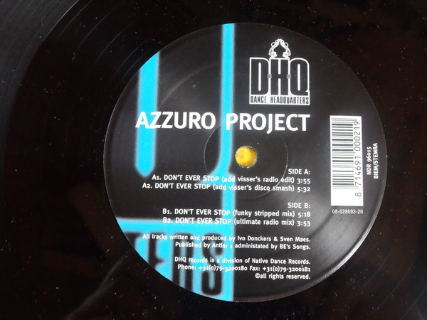 Azzuro Project – Don't Ever Stop (1997, Vinyl) - Discogs