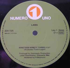 Lama - Nineteen Ninety Three / Love On The Rocks