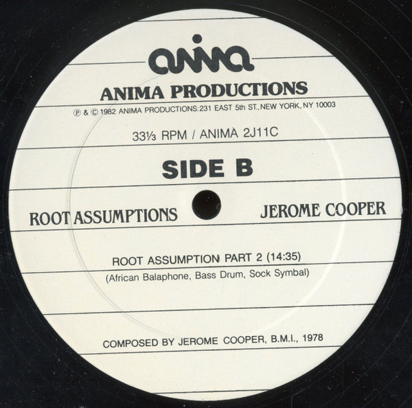 ladda ner album Jerome Cooper - Root Assumptions
