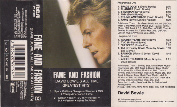 David Bowie - Fame And Fashion (David Bowie's All Time Greatest 