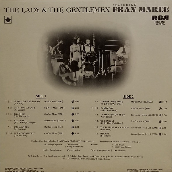 descargar álbum The Lady & The Gentlemen featuring Fran Maree - The Lady The Gentlemen featuring Fran Maree