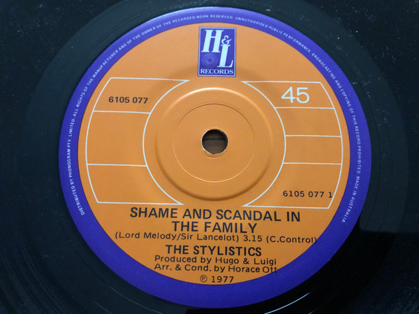 The Stylistics – Shame And Scandal In The Family (1977, Vinyl