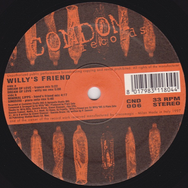 télécharger l'album Willy's Friend - Dream Of Love
