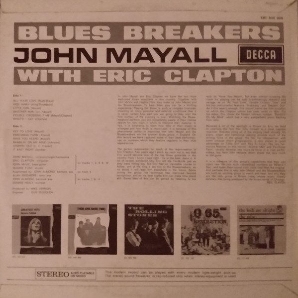 lataa albumi Download John Mayall & Eric Clapton - The Bluesbreakers album
