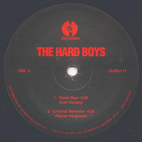 The Hard Boys – Death Row / Criminal Behavior (1992, Vinyl) - Discogs