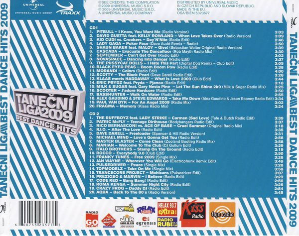 télécharger l'album Various - Taneční Liga Best Dance Hits 2009