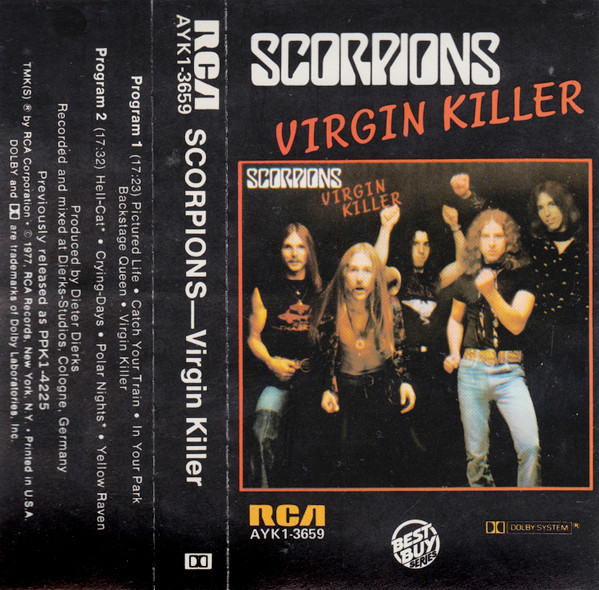 Scorpions – Virgin Killer (1980, Cassette) - Discogs