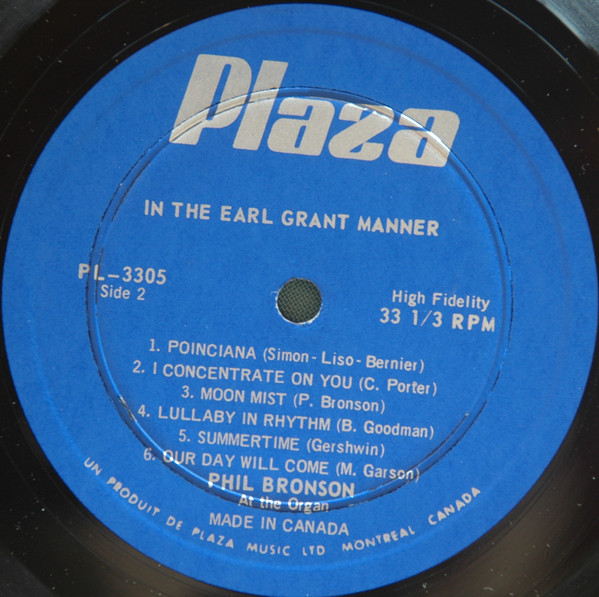 descargar álbum Phil Bronson - In The Earl Grant Manner