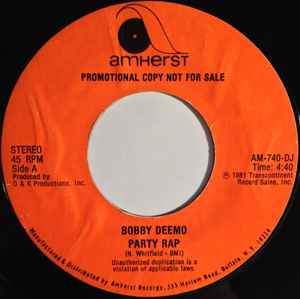 Bobby / Demo - Party Rap album cover