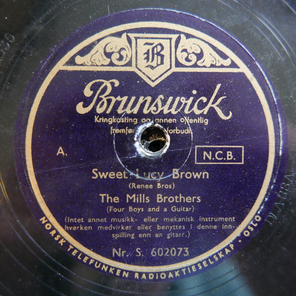 descargar álbum The Mills Brothers - Sweet Lucy Brown Rockin Chair