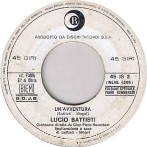 Lucio Battisti / I Dik Dik – Un'Avventura / Zucchero (1969, S.D.J.B., Vinyl)  - Discogs