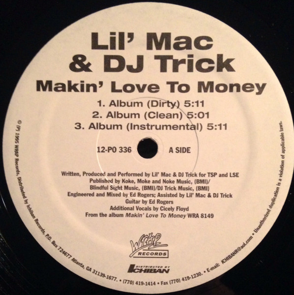 Lil' Mac & DJ Trick – Makin' Love To Money (1995, Vinyl) - Discogs