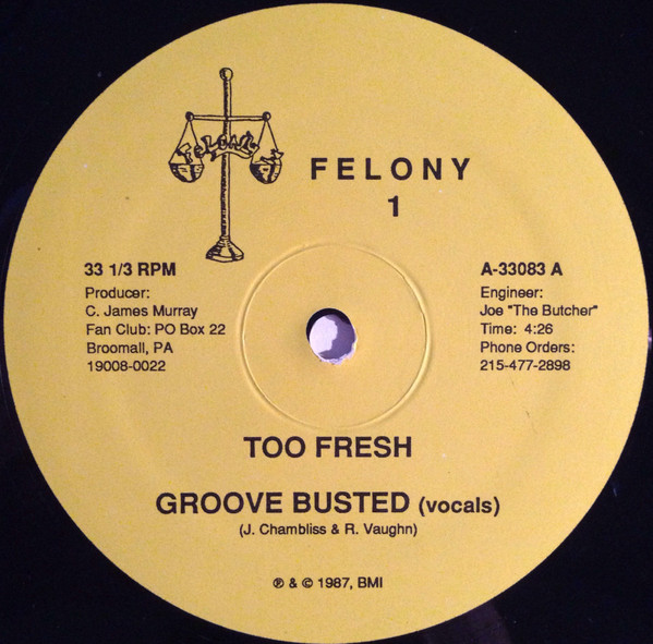 Too Fresh – Groove Busted (1987, Vinyl) - Discogs