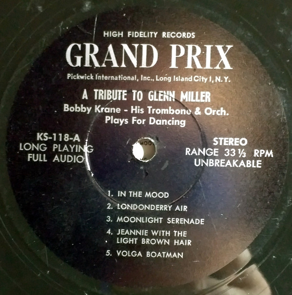 Album herunterladen Bobby Krane And His Orchestra - A Tribute to Glenn Miller