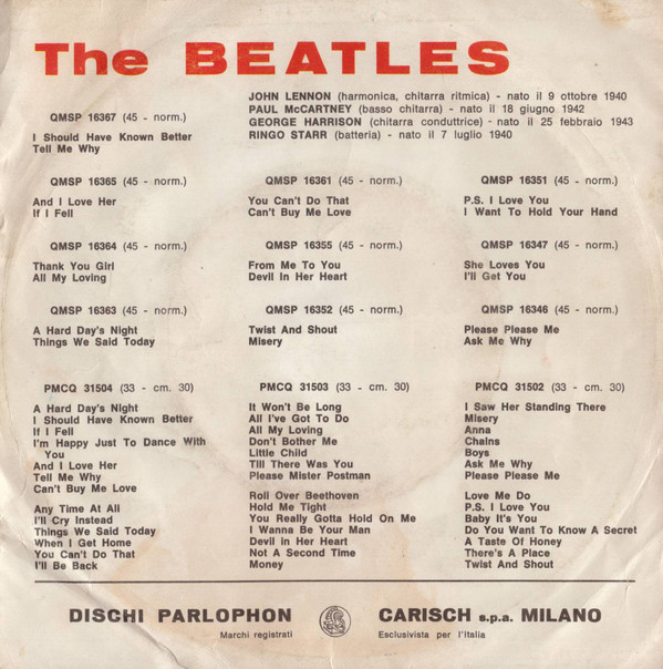 baixar álbum The Beatles - I Should Have Known Better Tell Me Why