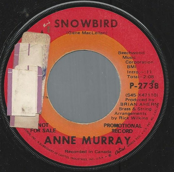 Anne Murray – Snowbird (1970, Scranton Pressing, Vinyl) - Discogs