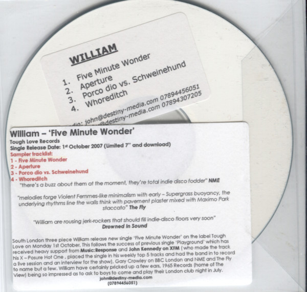 last ned album William - Five Minute Wonder