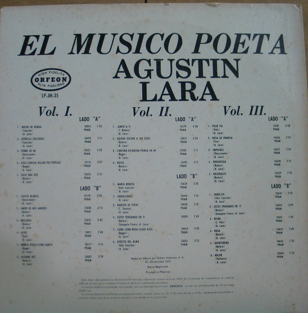 lataa albumi Download Agustin Lara - El Músico Poeta album