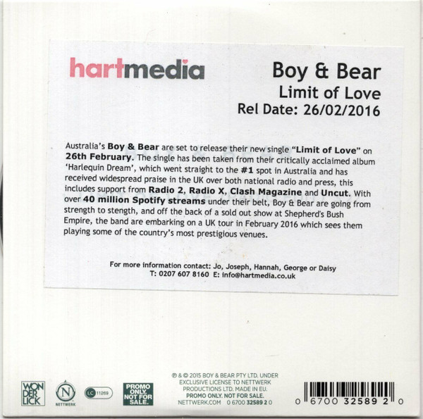 descargar álbum Boy & Bear - Limit of Love