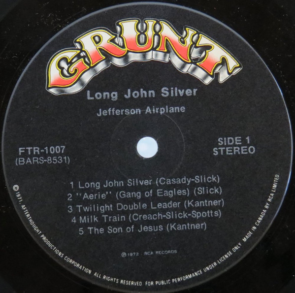 Jefferson Airplane - Long John Silver | Grunt (FTR-1007) - 5