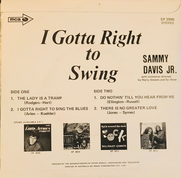 Album herunterladen Sammy Davis Jr - I Gotta Right To Swing