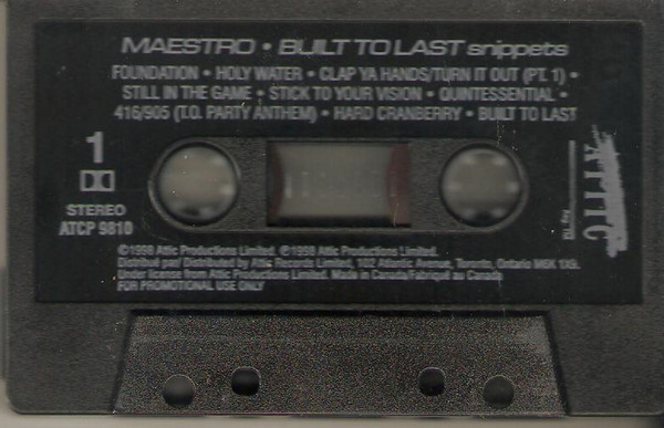 lataa albumi Maestro - Built To Last Snippets