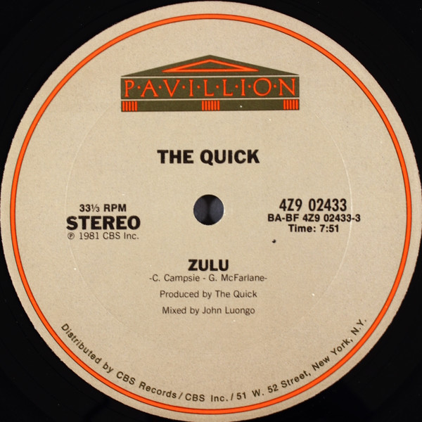 The Quick – Zulu (1981, Vinyl) - Discogs