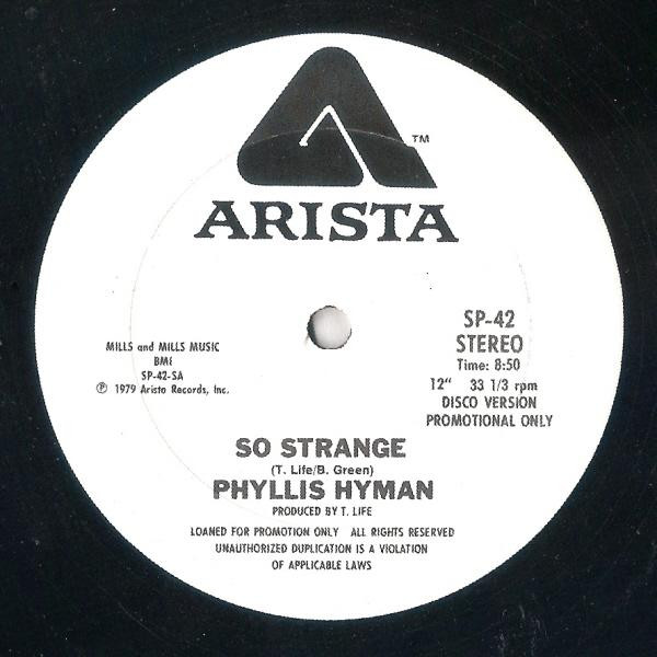 Phyllis Hyman – So Strange / Kiss You All Over (1979, Vinyl) - Discogs