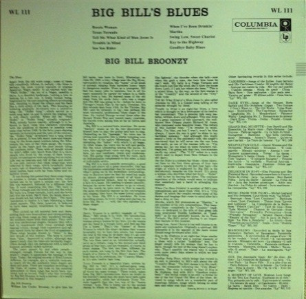 Big Bill Broonzy – Big Bill's Blues (1958, Vinyl) - Discogs