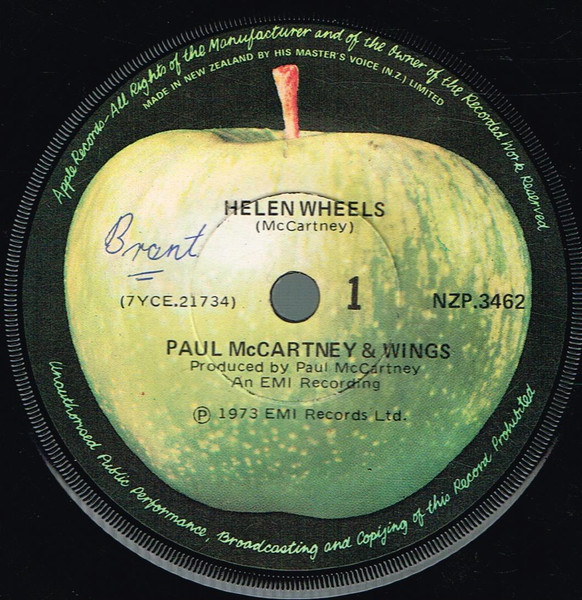 Paul McCartney & Wings – Helen Wheels (1973, Vinyl) - Discogs