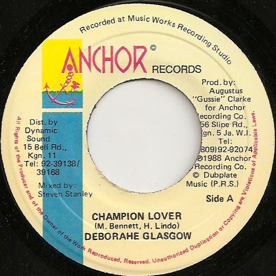 Deborahe Glasgow – Champion Lover (1988, Vinyl) - Discogs