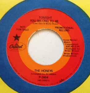 The Honeys - Tonight You Belong To Me album cover
