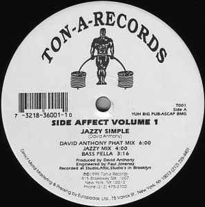 David Anthony - Side Affect Volume 1:  Jazzy Simple album cover