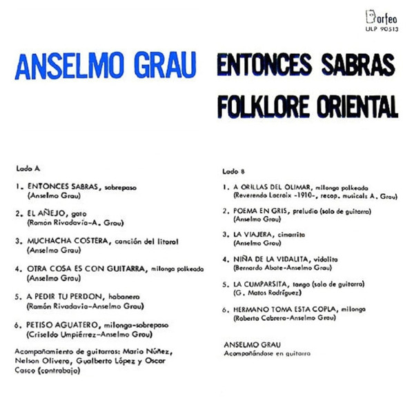 last ned album Anselmo Grau - Entonces Sabrás