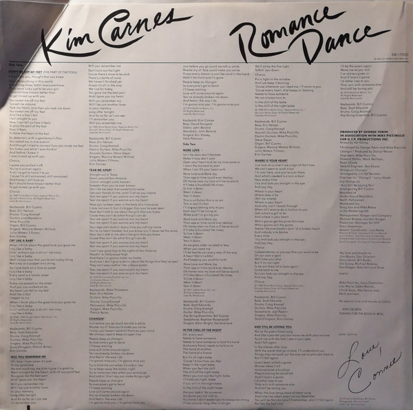 Kim Carnes - Romance Dance | EMI America (SW-17030) - 6