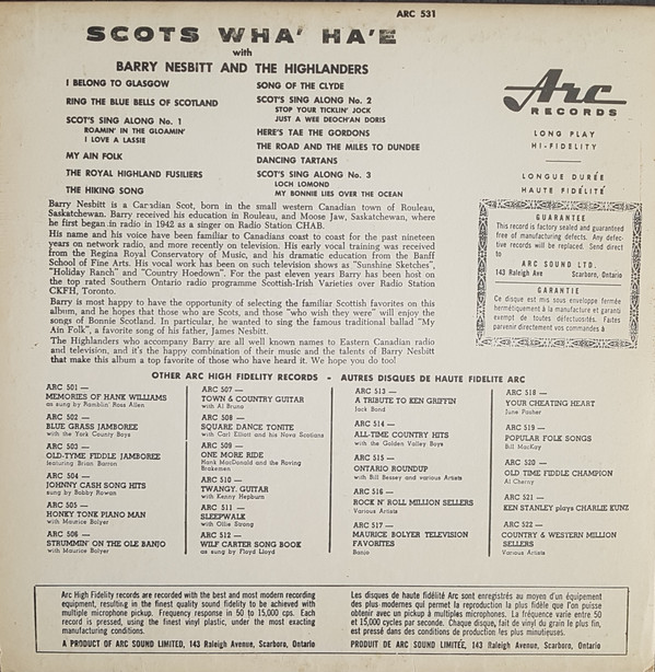 last ned album Barry Nesbitt And The Highlanders - Scots Wha Hae